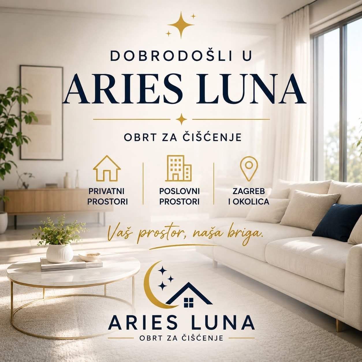 Aries Luna — profesionalni servis za čišćenje u Zagrebu