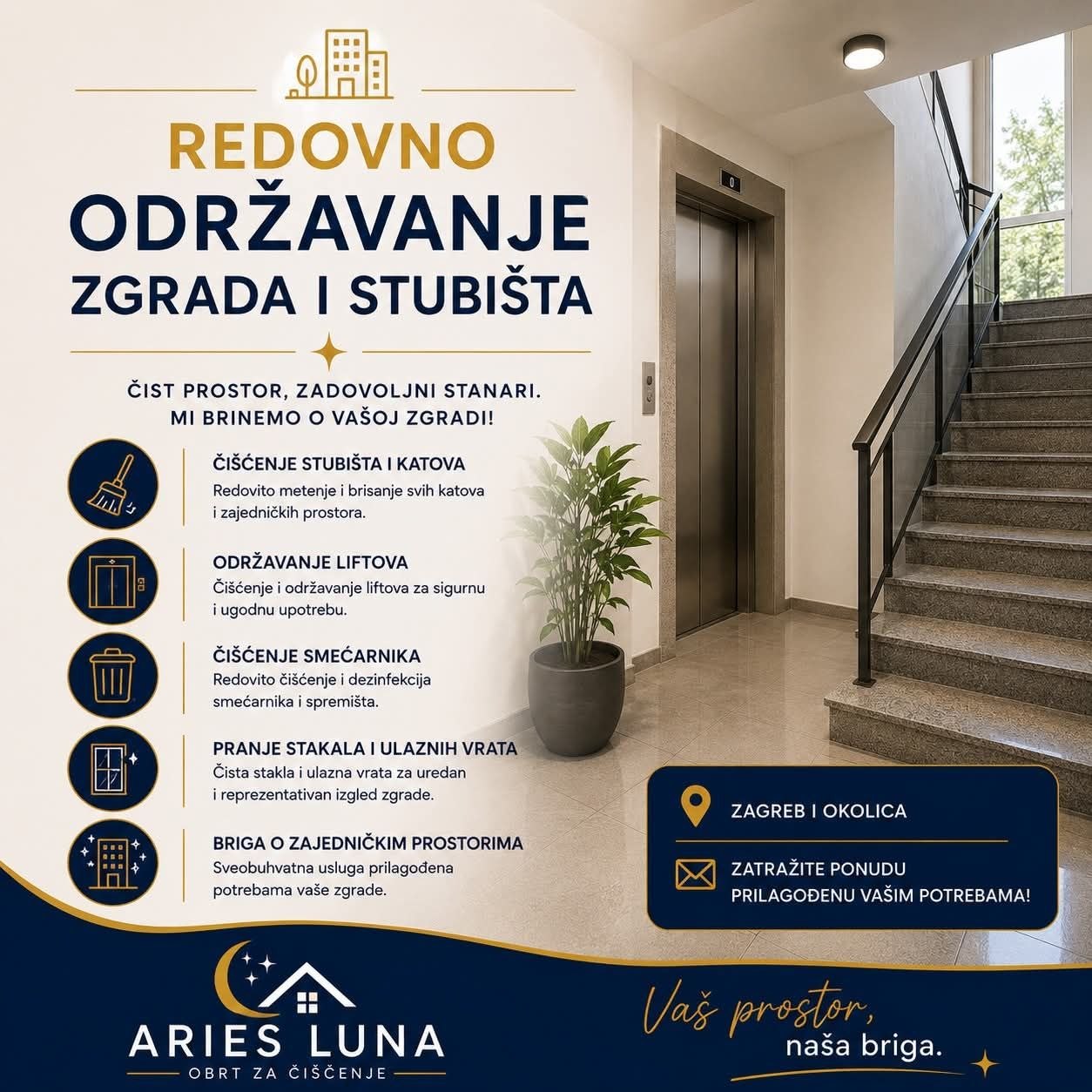 Održavanje zgrade Zagreb — čišćenje zajedničkih prostora